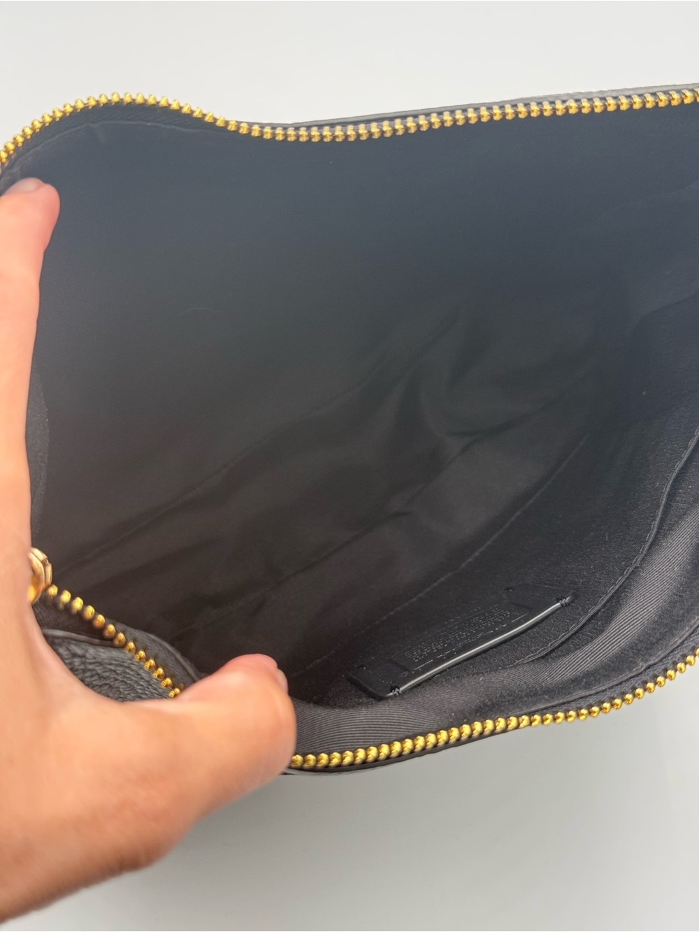 Coach Ellie File Bag Black Pebbled Leather Crossbody Shoulder C1648 - Picture 9 of 10